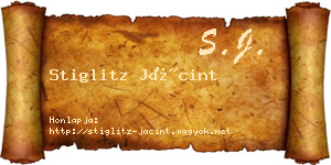 Stiglitz Jácint névjegykártya